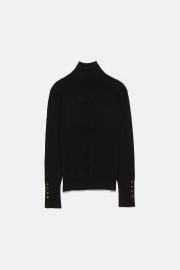 HIGH COLLAR KNIT SWEATER at Zara